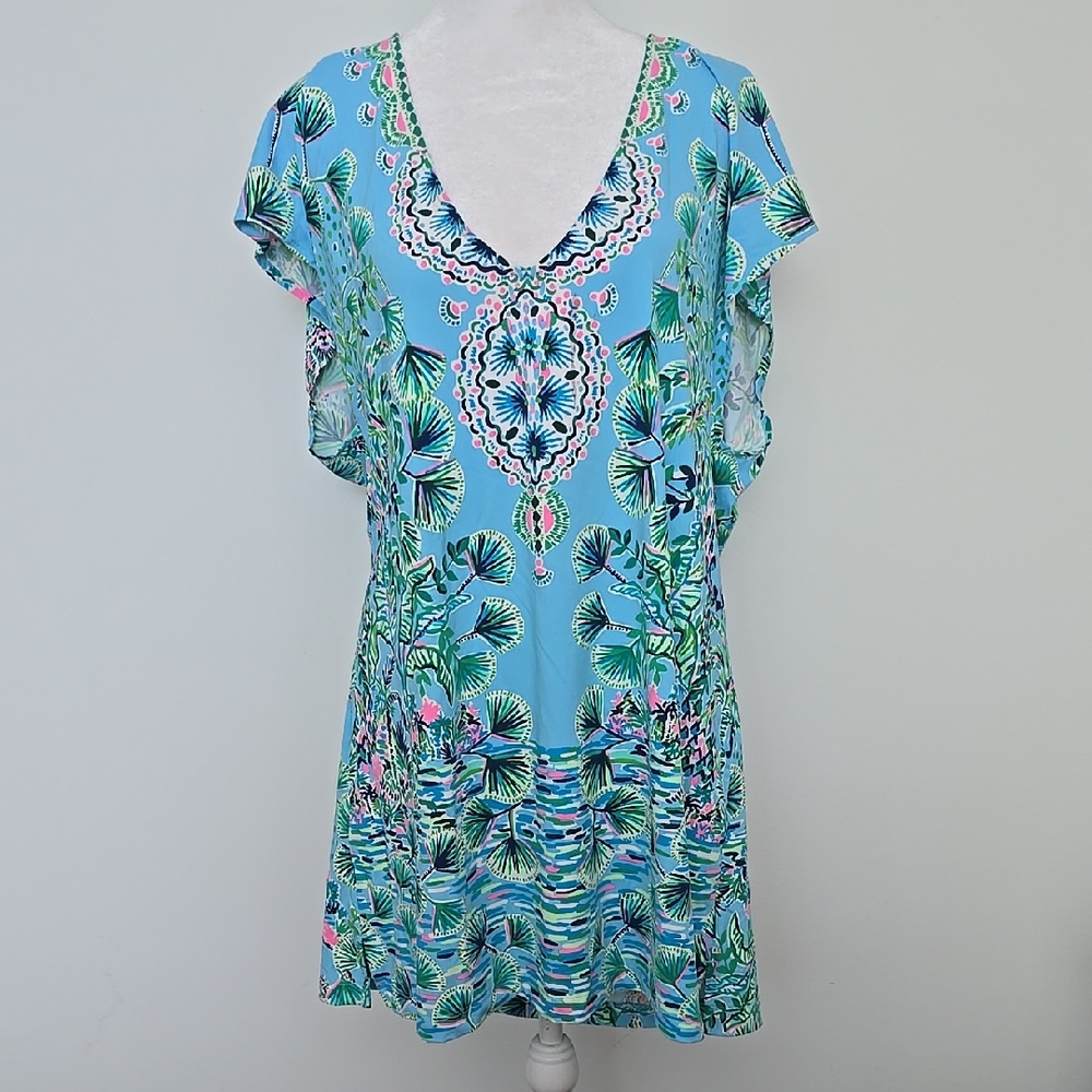 Lilly Pulitzer Vibrant Blue and Green Cover-Up
